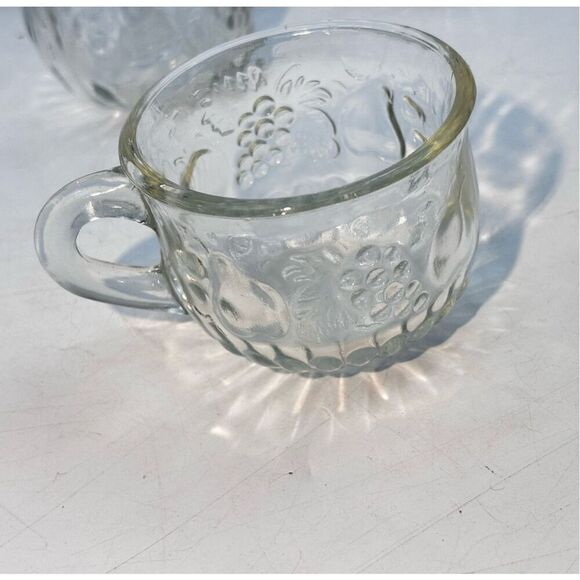 Glass punch bowl glasses / mugs (6) - Picture 2 of 10